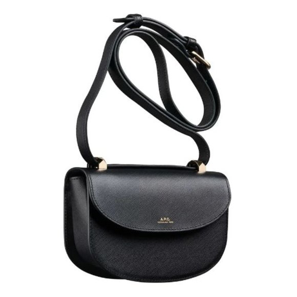 Apc Geneve Crossbody Bag Geneve Mini Bag In Black Calfskin